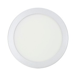 Downlight led superficie redondo cromado 20 w 1500 lm 6400 k luz fria ø 22 x 3 cm