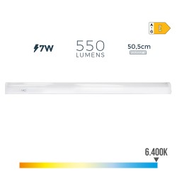 Regleta led 7 w 6500 k luz fria 600 lm 50,5 x 2,2 x 3,5 cm