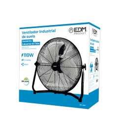 Ventilador industrial de suelo. color negro 100w 64,7 db aspas ø45 x 54 cm