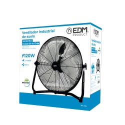 Ventilador industrial de suelo. color negro 120w 64,9 db aspas ø50 x 58 cm