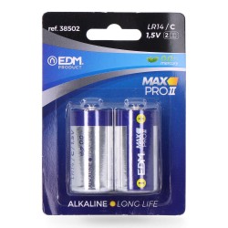 Pila alkalina long life c max pro ii- lr14 1,5v (blister 2 uds) ø26,2 x 50 mm