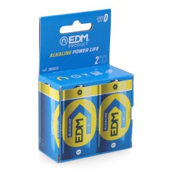 Pila alkalina power life d - lr20 1,5v (blister 2 uds) ø34,2 x 61,5 mm