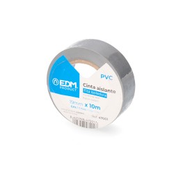 Cinta aislante calidad "supra" gris 19 mm x 10 m