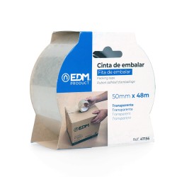 Cinta de embalar transparente 48 micras 50 mm x 48 m
