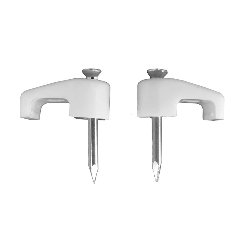 Grapa blanca para cable manguera plana 2x2,5mm n°02 (caja 100 unid.)