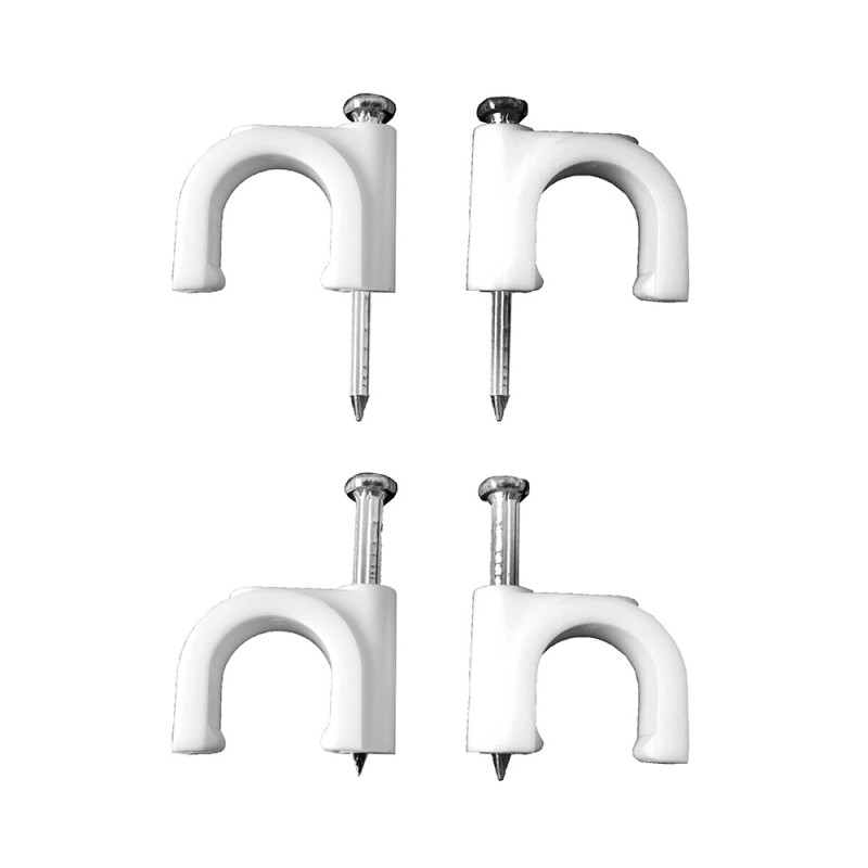 Grapa blanca para cable manguera tubular 2x1,5mm n°07 (caja 100 unid.)