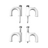 Grapa blanca para cable manguera tubular 2x2,5mm n°08 (caja 100 unid.)