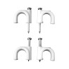 Grapa blanca para cable manguera tubular 2x4,0mm n°09 (caja 100 unid.)