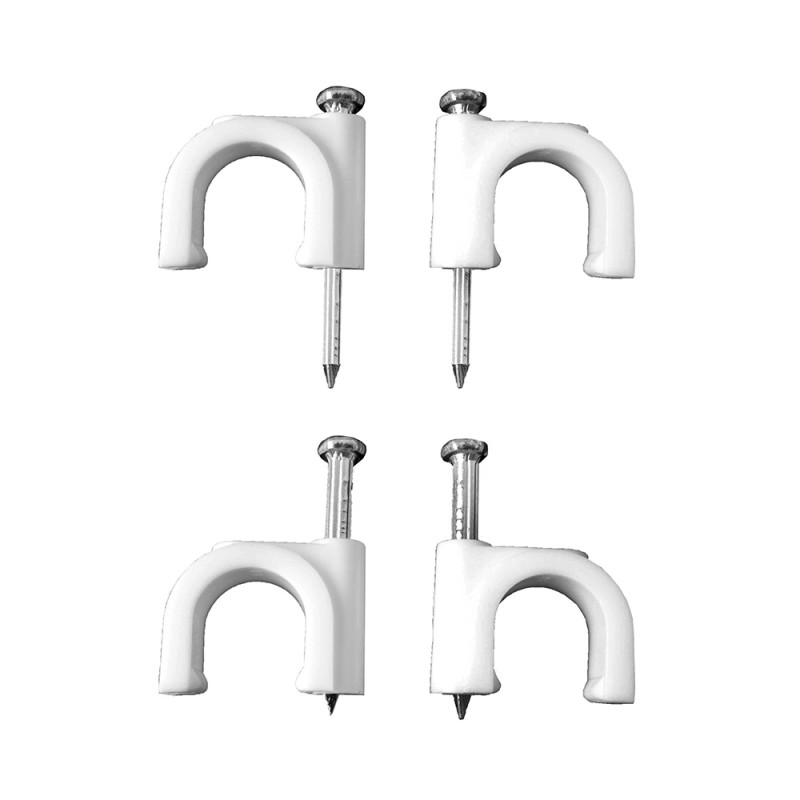 Grapa blanca para cable manguera tubular 2x6,0mm n°10 (caja 100 unid.)