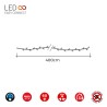 Guirnalda easy-connect 4m 60 leds azul 30v (ip44 interior-exterior) total 1,08w