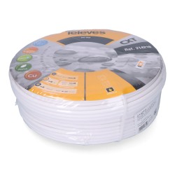 Cable coaxial apantallado rg6 cobre, euro/m (bobina ø270x136mm)