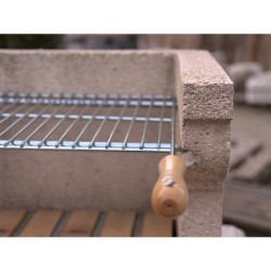 Parrilla para barbacoa extensible 50x40cm de acero zincado