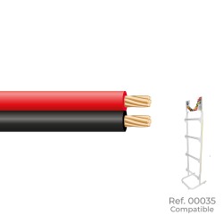 Paralelo 2x1,00mm rojo y negro "audio" euro/m (bobina pequeña ø200x60mm)