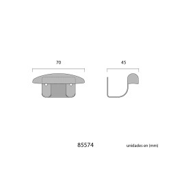 Colgador blanco 2 uds