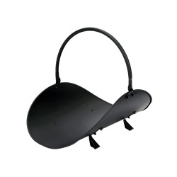 Cesta metalica para leña color negro edm