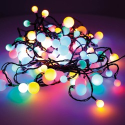 Guirnalda "cherry" 120 leds luces de tres medidas multicolor exterior 14 m