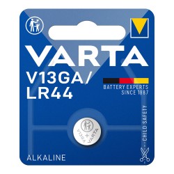 Micro pila de boton alkaline lr44 - v13ga 1,5v (blister 1 unid.) ø11,6x5,4mm
