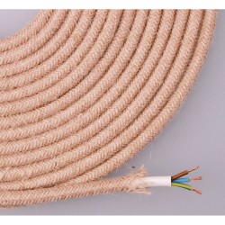 Cable de cuerda de yute tejida y enfundada 3 g 0,75mm 25m euro/m