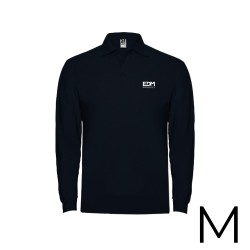 *merchandising* polo negro manga larga talla-m 65% poliéster 35% algodon edm