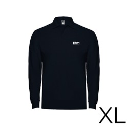 *merchandising* polo negro manga larga talla-xl 65% poliéster 35%algodon edm