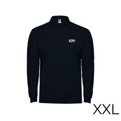 *merchandising* polo negro manga larga talla-xxl 65% poliéster 35% algodon edm