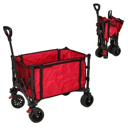 Carro plegable 91 x 47 x 52 cm color rojo