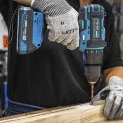 Kit taladro percutor/atornillador 20 v con 2 baterias 2.0a y cargador 22,5 x 20,3 cm pro series