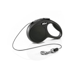 Correa extensible flexi classic 5 m de cinta talla s hasta 12 kg color negro