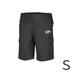 *merchandising* bermuda negra talla-s serigrafiada edm