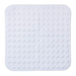 Alfombra de ducha cuadrada blanca 55 x 55 cm