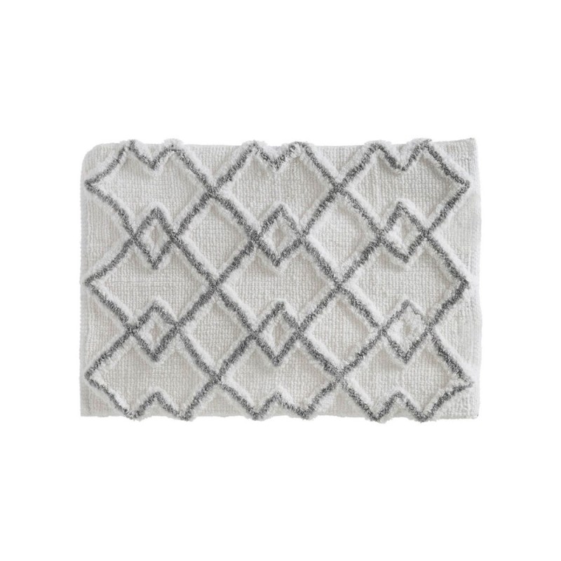 Alfombra de baño etnica gris 50 x 75 cm