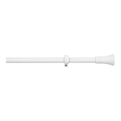Kit barra cortina blanco cono extensible de 110 a 200 cm