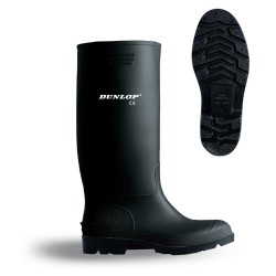 Bota de agua pvc caña alta negra talla 45