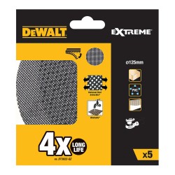 Pack 5 lijas de malla autoadherente ø125mm grano: 60 para lijadoras rotoorbitales dtm8560-qz dewalt