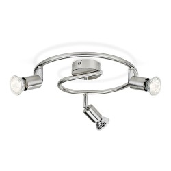 Foco 3 elementos limbali gu10 (bombilla no incluida) color cromo mate ø29 x 13 cm