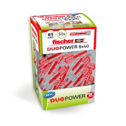 Taco duopower ø8 x 40 mm, caja 50 uds