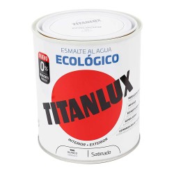 Esmalte ecológico al agua blanco satinado 750ml titanlux 01t056634