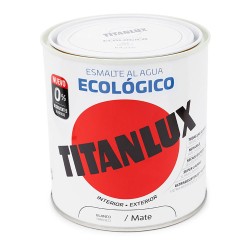 Esmalte ecológico al agua blanco mate 750ml titanlux 02t056634
